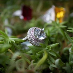 🌟Host Pick1🌟 925 silver and swarovski elements clear and pink